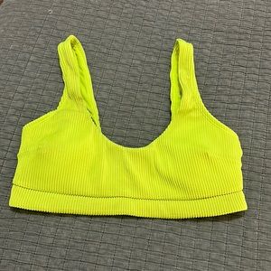 Hollister Scoop Neck Bikini Top || Bright Yellow